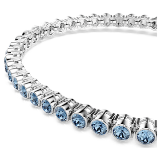 Bracciale Tennis Imber Emily, Taglio Round, Blu, Placcato rodio
