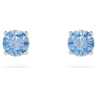 Orecchini a lobo Stilla Attract, Taglio Round, Blu, Placcato rodio