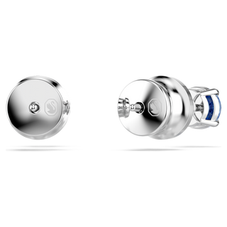 Orecchini a lobo Stilla Attract, Taglio Round, Blu, Placcato rodio