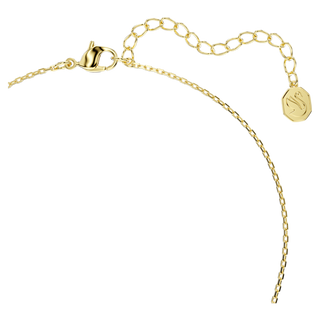 Pendente Bella V, Taglio Round, Verde, Placcato color oro