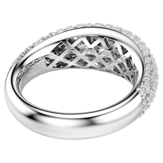 Anello Sublima, Bianco, Placcato rodio