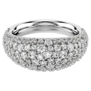 Anello Sublima, Bianco, Placcato rodio