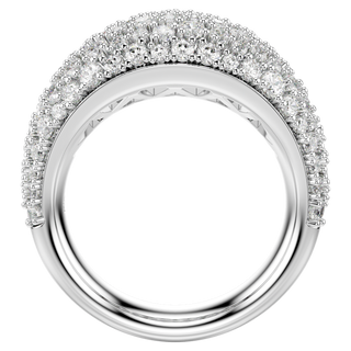 Anello Sublima, Bianco, Placcato rodio