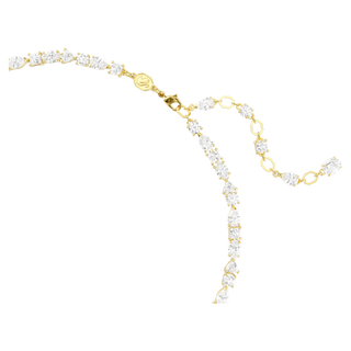 Collana Mesmera, Taglio misto, Bianca, Placcato color oro