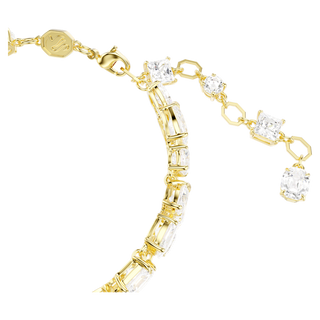 Braccialetto Mesmera, Taglio misto, Bianco, Placcato color oro