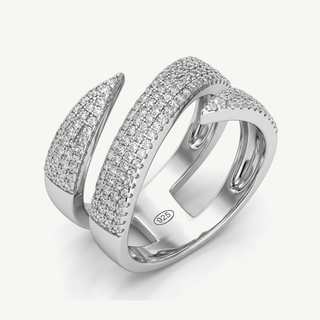 Anello Fabiani Contrarié a Fascia in Argento