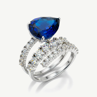 Anello Fabiani contrariè in argento con zirconi