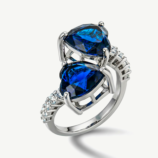 Anello Fabiani contrariè in argento con zirconi