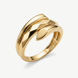 Anello Fabiani a Fascia con Serpente in Oro 9kt
