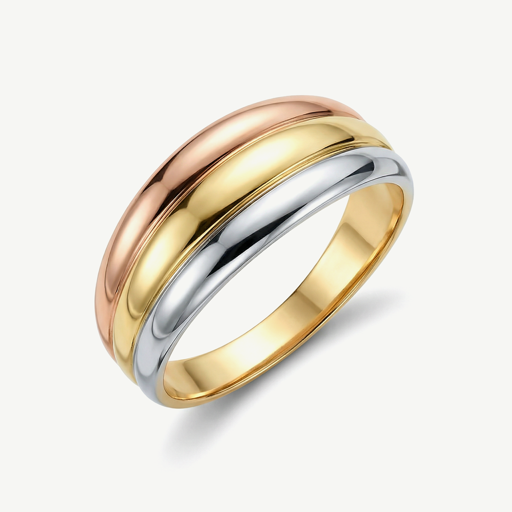Anello Fabiani Fascia Tricolore in Oro 9Kt – Fabiani Gioiellerie