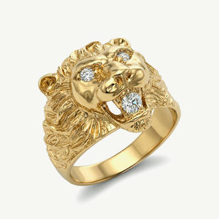 Anello Fabiani Testa di Leone in Oro 9Kt
