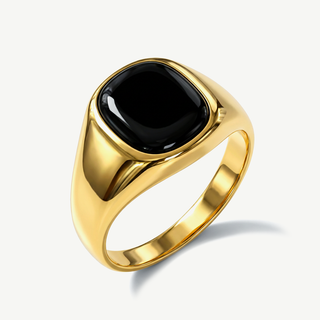 Anello Fabiani Chevalier con Onice Nero in Oro