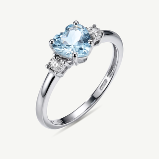 Anello Gemmarara Trilogy Cuore con pietra 0,85 ct