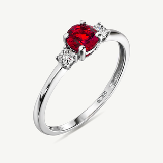 Anello Gemmarara Trilogy con pietra 0,60 ct – Oro bianco 9Kt