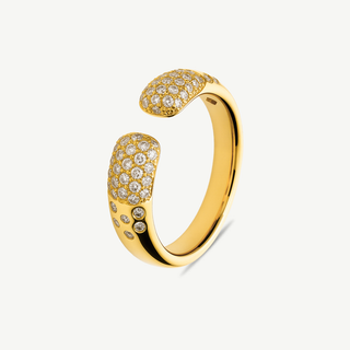 Anello Bubble Contrarié in Oro Giallo e Diamanti 0.52