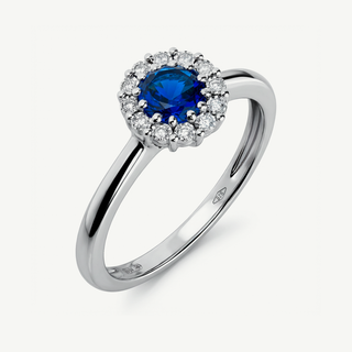 Anello Gemmarara Margherita con pietra 0,55 ct e diamanti