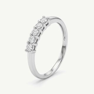 Anello Gemmarara Riviera in Oro Bianco e Diamanti Piquet