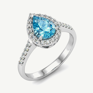 Anello Fabiani con acquamarina 0,80Ct e diamanti 0,28Ct