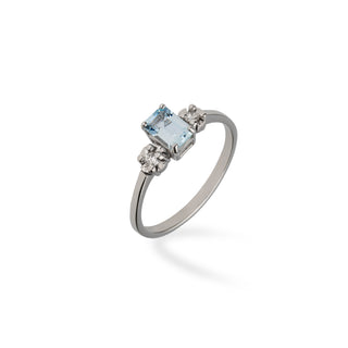 Anello Fabiani con Acquamarina 0,60Ct e diamanti 0,08Ct - Fabiani Gioiellerie