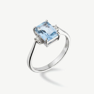 Anello Gemmarara Solitario in Oro 9Kt con Diamanti 0,15Ct
