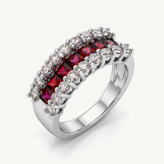 Anello Fabiani Riviera con Rubini e Diamanti