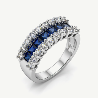 Anello Fabiani Riviera con Zaffiri e Diamanti