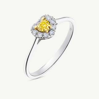 Anello Fabiani Cuore Diamante Fancy e Diamanti