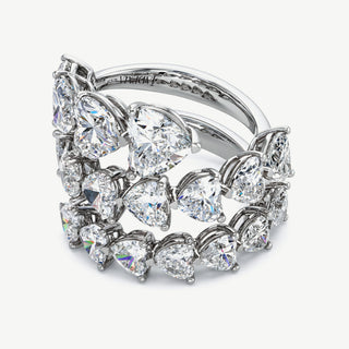 Anello Multiriga Veretta con Cuori Jadema x Franco Fabiani