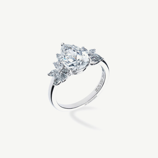 Anello Jadema Goccia con diamanti Lab Grown 3,25 ct – Oro bianco 18Kt