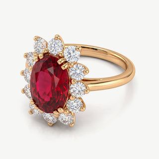 Anello Margherita con Rubino by Franco Fabiani