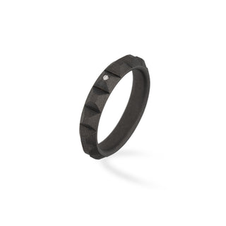 Anello T gioielli in titanio con diamanti 0,03ct - Fabiani Gioiellerie