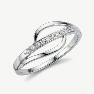 Anello Gemmarara a Fascia - 0,03Ct