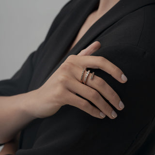 Anello Fabiani contrariè in oro rosa e diamanti 1,26Ct - Fabiani Gioiellerie