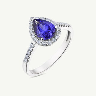 Anello Fabiani Tanzanite Goccia e Diamanti