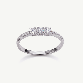 Fabiani Herzring mit Zirkonia aus Weißgold