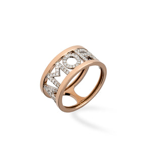 Anello Fabiani in oro rosa 18Kt con diamanti 0,24Ct - Fabiani Gioiellerie