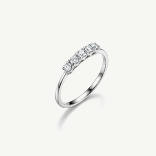 Anello Gemmarara Riviera in oro bianco 9kt con diamanti