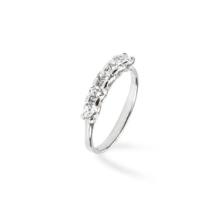 Anello Fabiani riviera in oro bianco con zirconi - Fabiani Gioiellerie