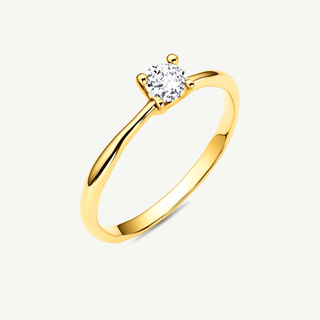 Anello Fabiani solitario con zircone taglio brillante