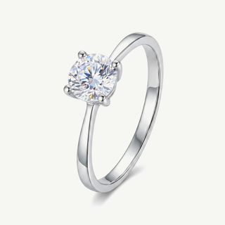 Anello Fabiani solitario in oro bianco 18kt con zircone taglio brillante