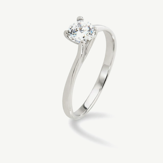 Anello Fabiani solitario in oro bianco 9kt con zircone