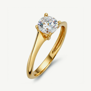 Anello Fabiani solitario in oro giallo 18Kt