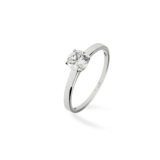 Anello Fabiani solitario in oro bianco 9Kt - Fabiani Gioiellerie