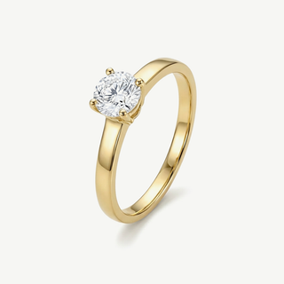 Anello solitario Fabiani in oro giallo 9kt con zircone