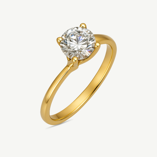 Anello Fabiani Solitario Oro Giallo 18Kt con Zircone