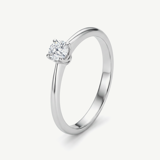 Anello Fabiani Gioiellerie Solitario in Oro Bianco 9kt e Diamante