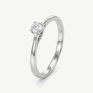 Anello Fabiani Gioiellerie Solitario in Oro Bianco 9kt e Diamante