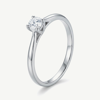 Anello Fabiani Solitario in Oro Bianco 18kt e Diamante Naturale 0,15 ct