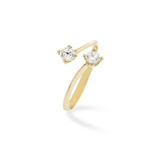 Anello Fabiani contrariè con zirconi taglio brillante - Fabiani Gioiellerie