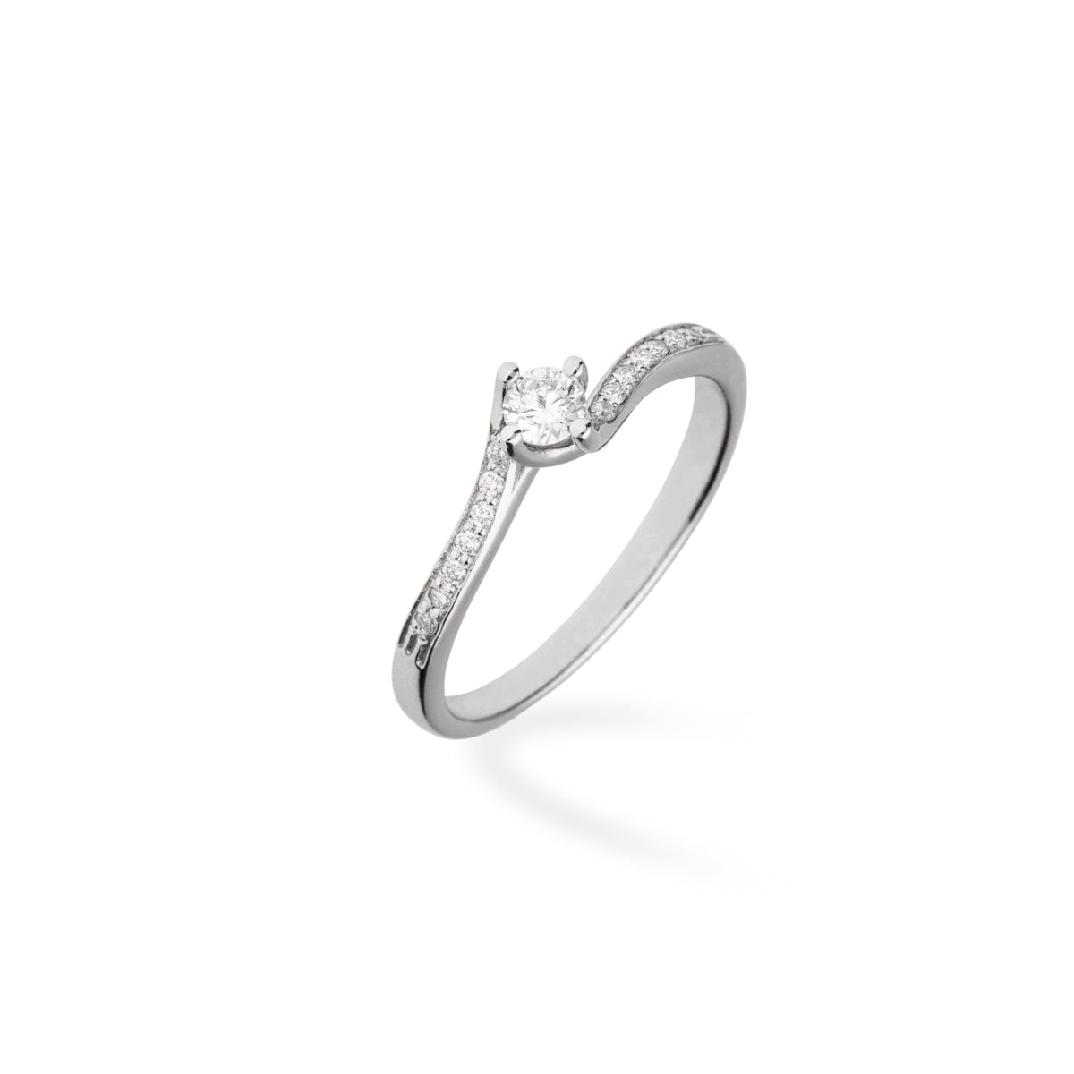 Anello Fabiani solitario con diamanti 0,15Ct - Main Image